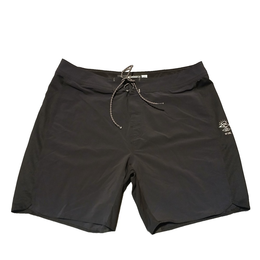 RIP CURL MEN'S MIRAGE BOARDSHORT FRONT LACE CLOSURE SIDE POCKET BLACK WAIST 36